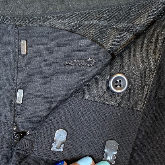 Banana Republic Womens Pants Black Martin Fit Lined Wool Blend Stretch 12 - Picture 4 of 12